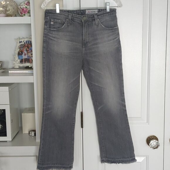 AG Jodi High-Rise crop kick flare Jeans in Gray - Picture 3 of 12